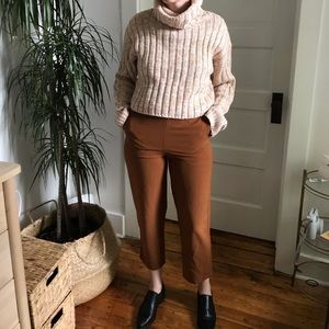 RUST COLORED SLACKS CROPPED SIZE SMALL